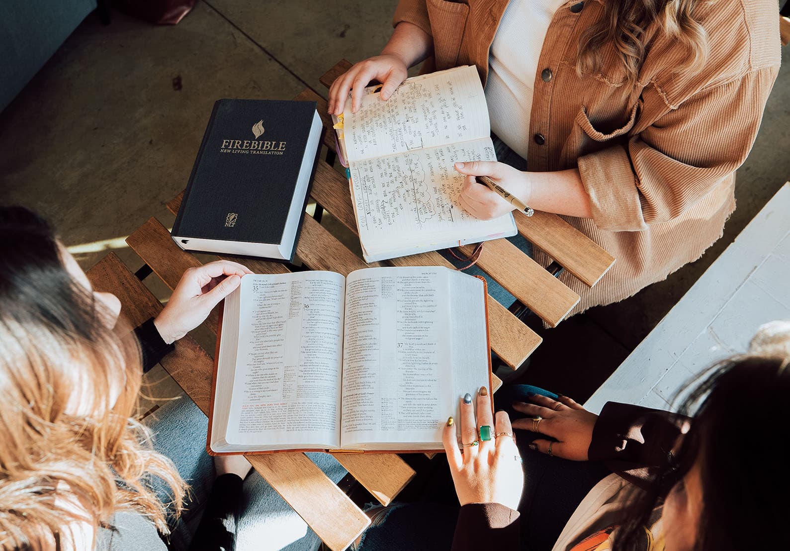 Bibles on table