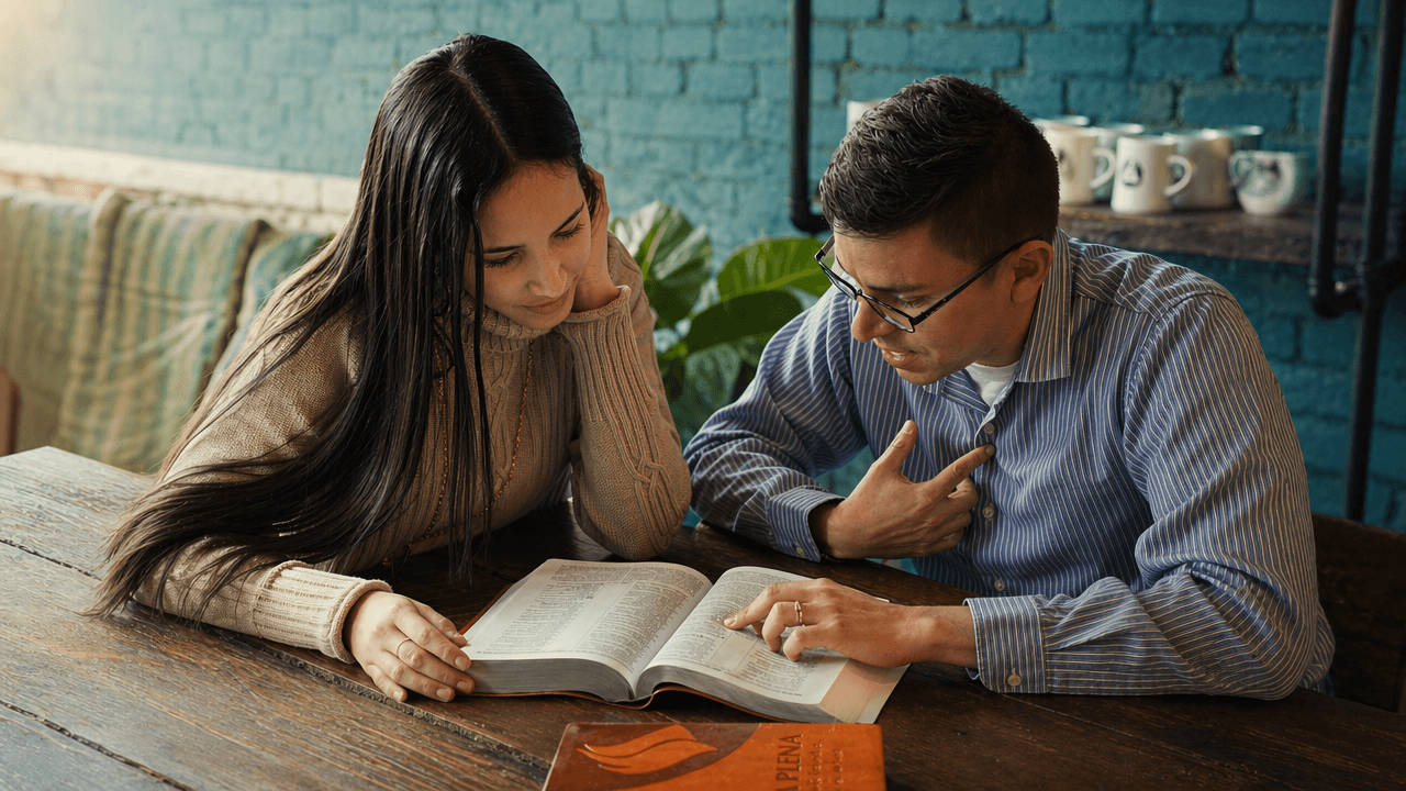 People studying the FireBible together
